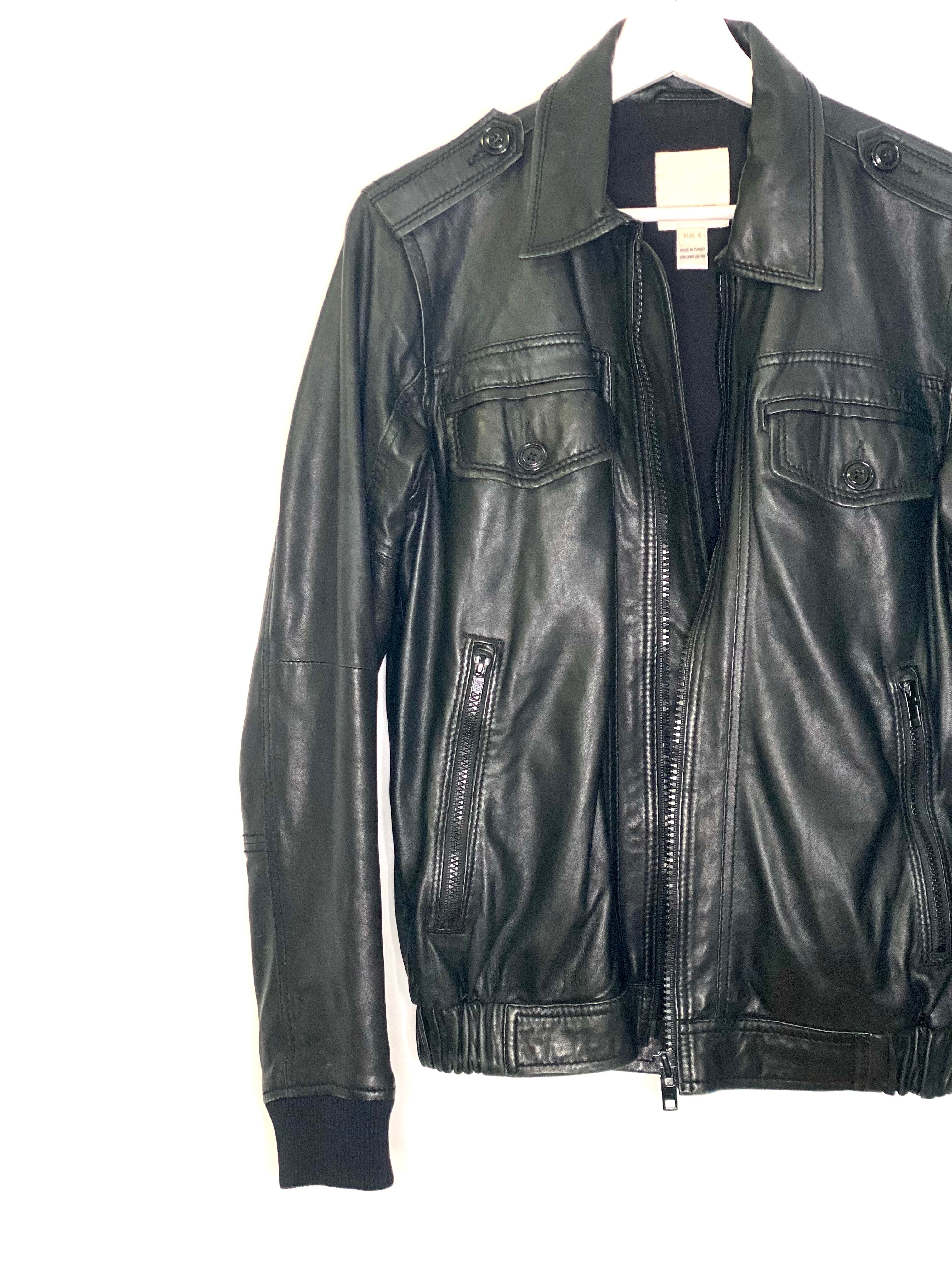 【LIDNM】VINTAGE WASHED LEATHER ZIP （S） VINTAGE WASHED LEATHER ZIP Mサイズ（LEATHER JKT VINTAGE W